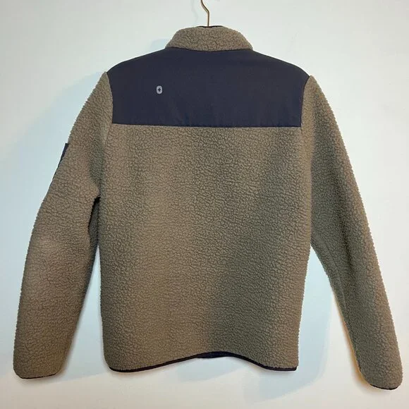 Figs On-Shift Sherpa Jacket Cacao Brown Small Warm Thermal Fleece Nurse Doctor - Picture 7 of 12